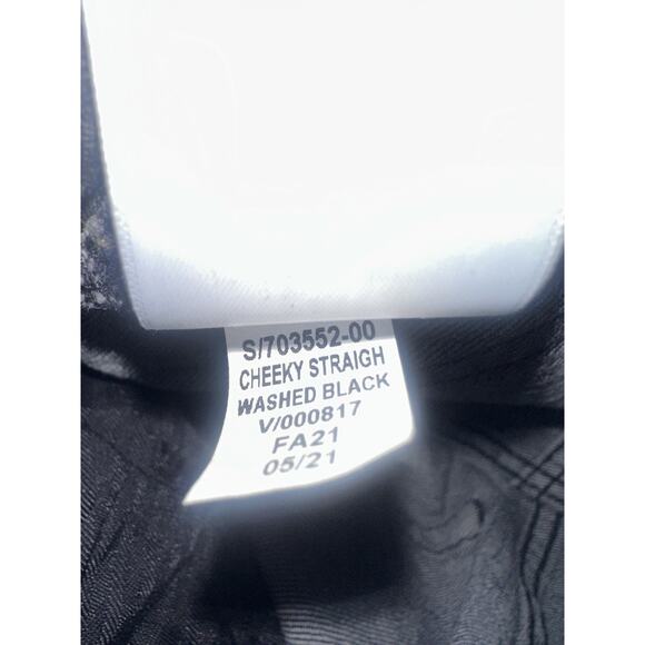 Gap Cheeky Straight High Rise Denim Jeans Button Fly Size 8 29 Washed Black - Picture 11 of 12